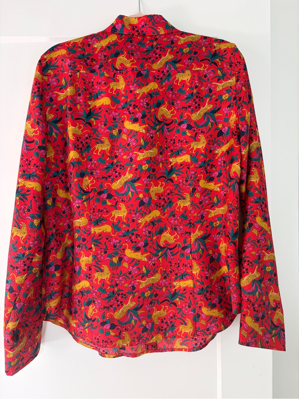 J. Crew Collection Women’s Silk Blouse Leopard NWT - Picture 4 of 5